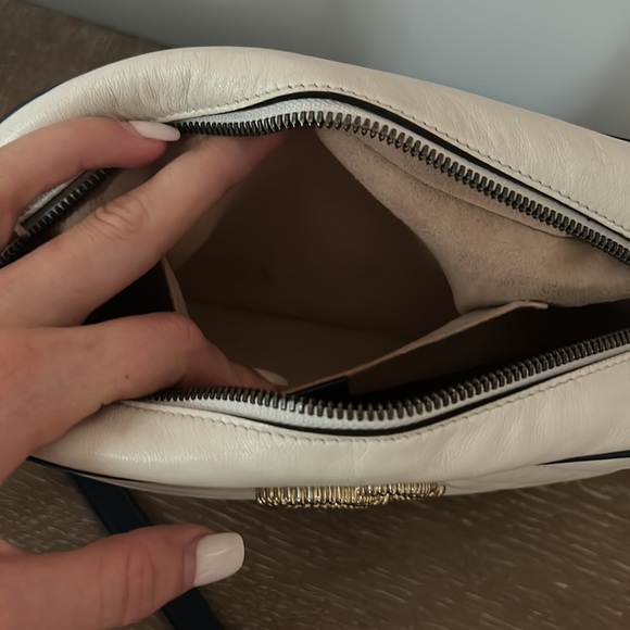 Gucci small GG marmont bag in white and navy - Picture 4 of 4